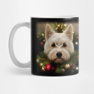 Westie Christmas tree dog Mug